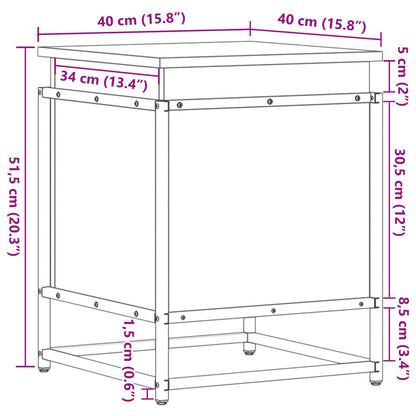 Storage Box with Lid Grey Sonoma 40x40x51.5 cm Engineered Wood