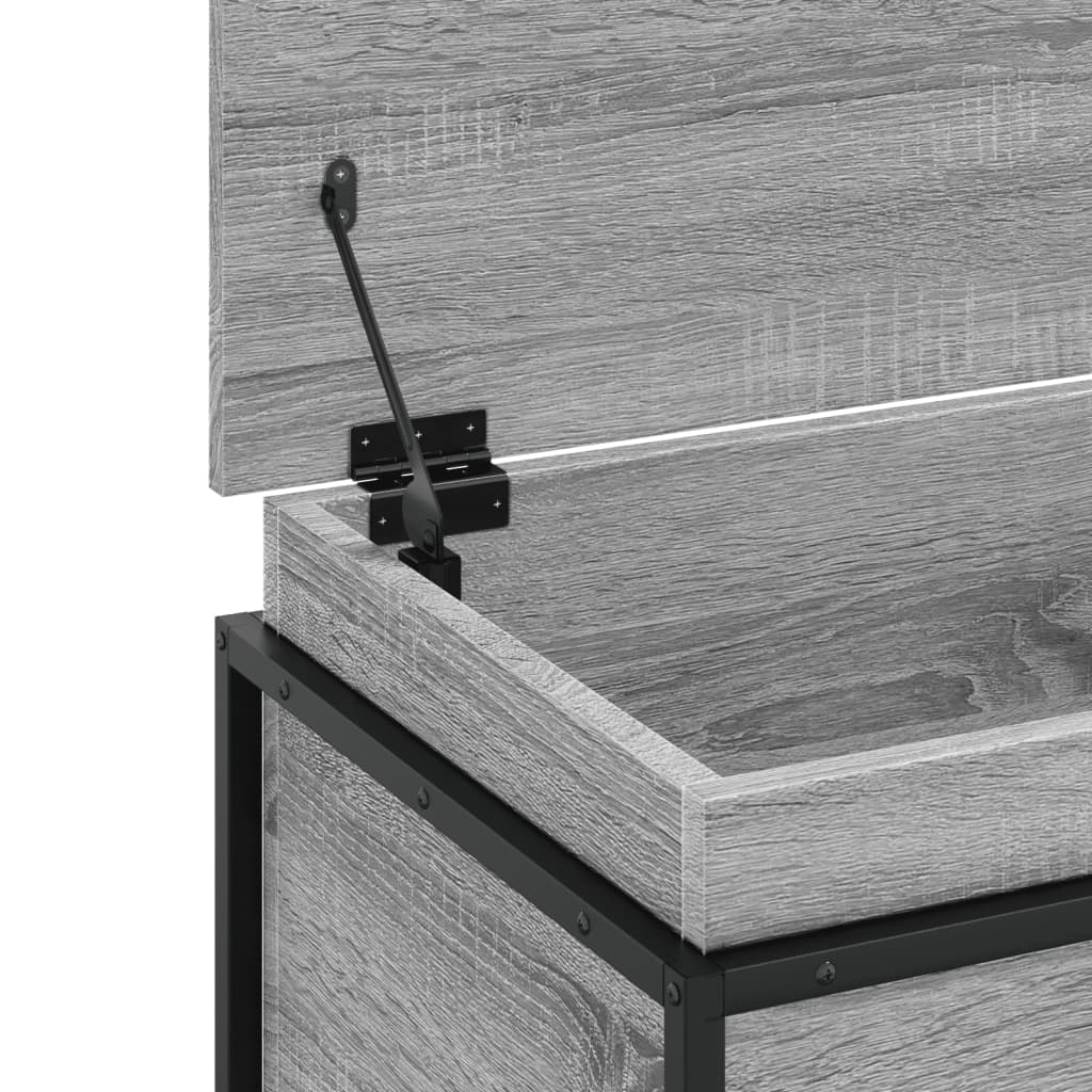 Storage Box with Lid Grey Sonoma 100x40x51.5 cm Engineered Wood