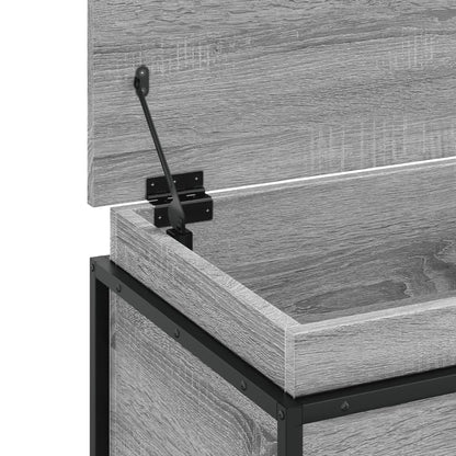 Storage Box with Lid Grey Sonoma 100x40x51.5 cm Engineered Wood