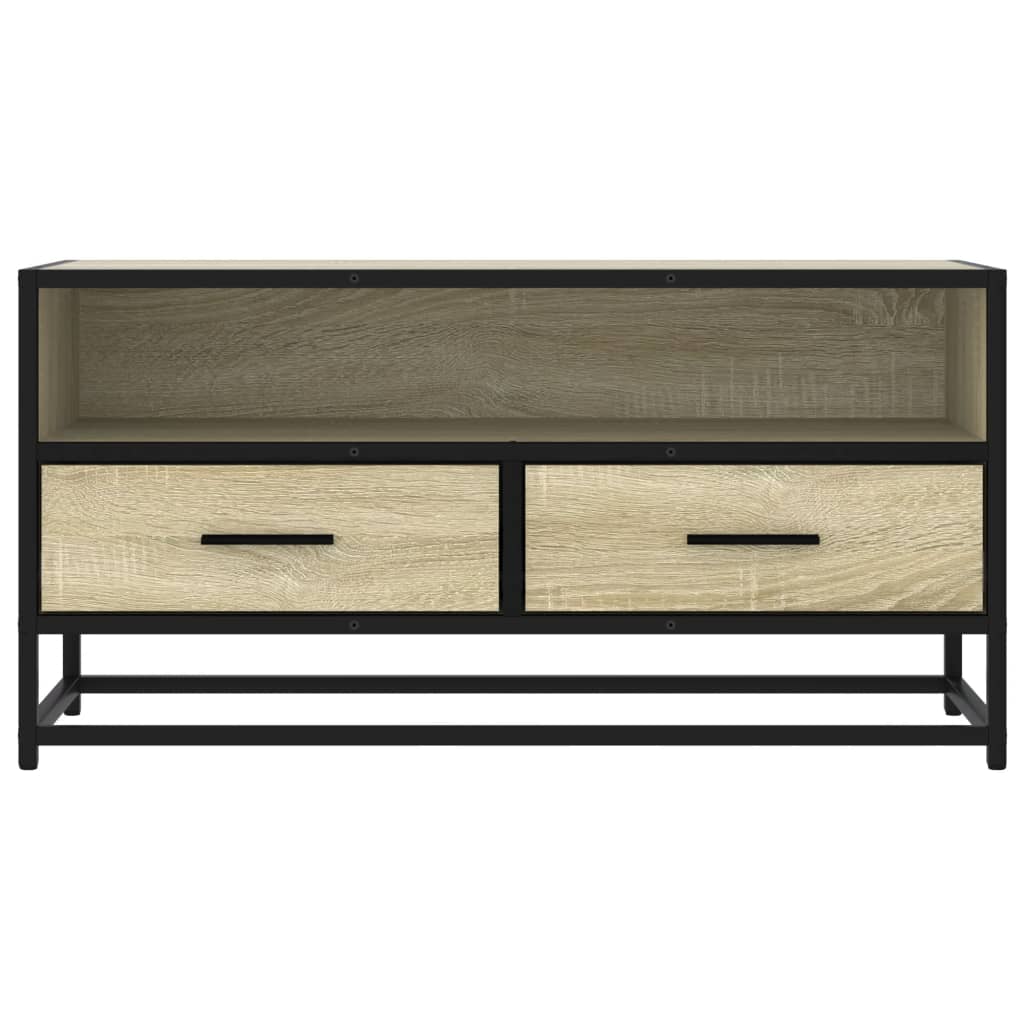 TV Cabinet Sonoma Oak 80x34.5x40 cm Engineered Wood and Metal