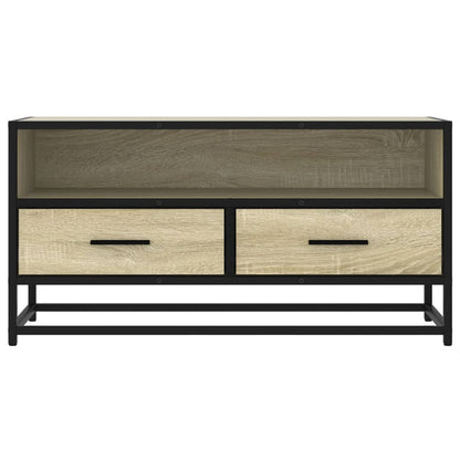 TV Cabinet Sonoma Oak 80x34.5x40 cm Engineered Wood and Metal