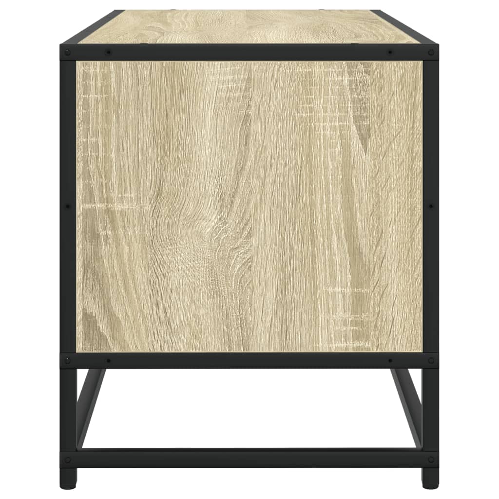 TV Cabinet Sonoma Oak 80x34.5x40 cm Engineered Wood and Metal