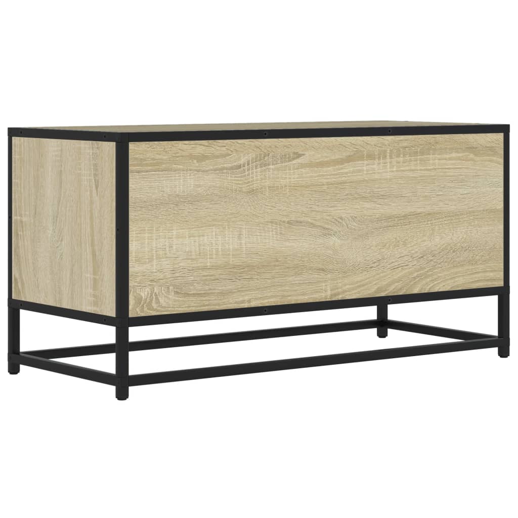 TV Cabinet Sonoma Oak 80x34.5x40 cm Engineered Wood and Metal