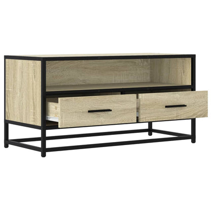 TV Cabinet Sonoma Oak 80x34.5x40 cm Engineered Wood and Metal