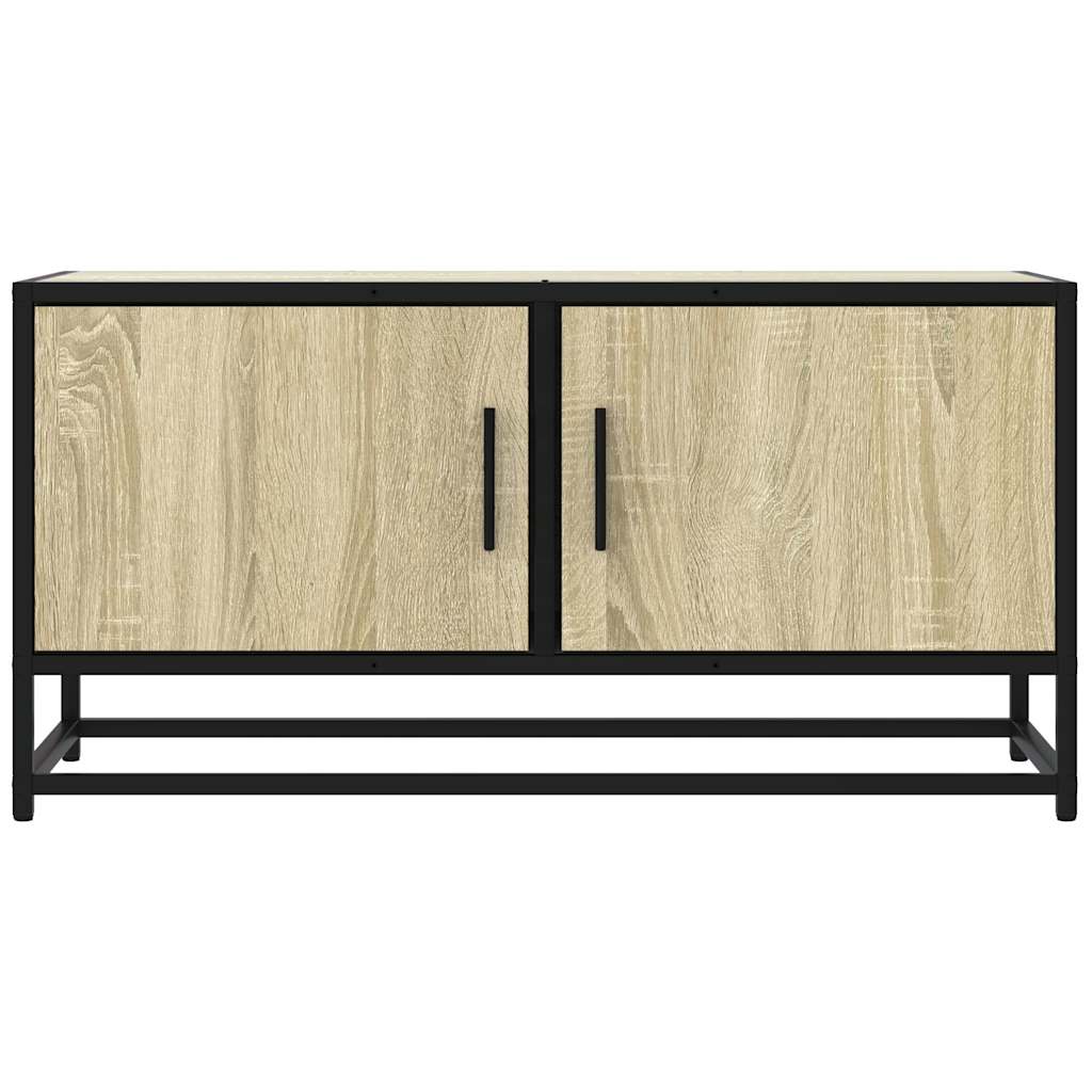 TV Cabinet Sonoma Oak 80x34.5x40 cm Engineered Wood and Metal