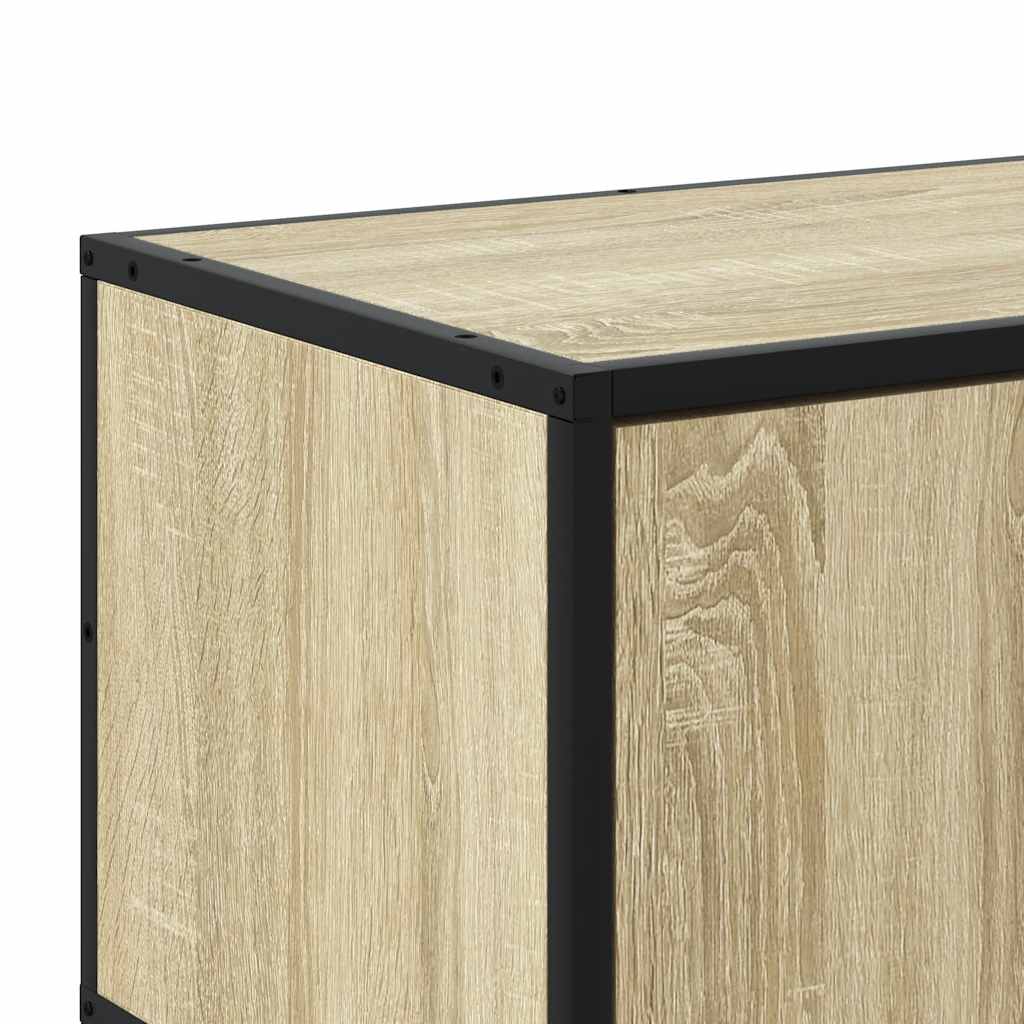 TV Cabinet Sonoma Oak 80x34.5x40 cm Engineered Wood and Metal