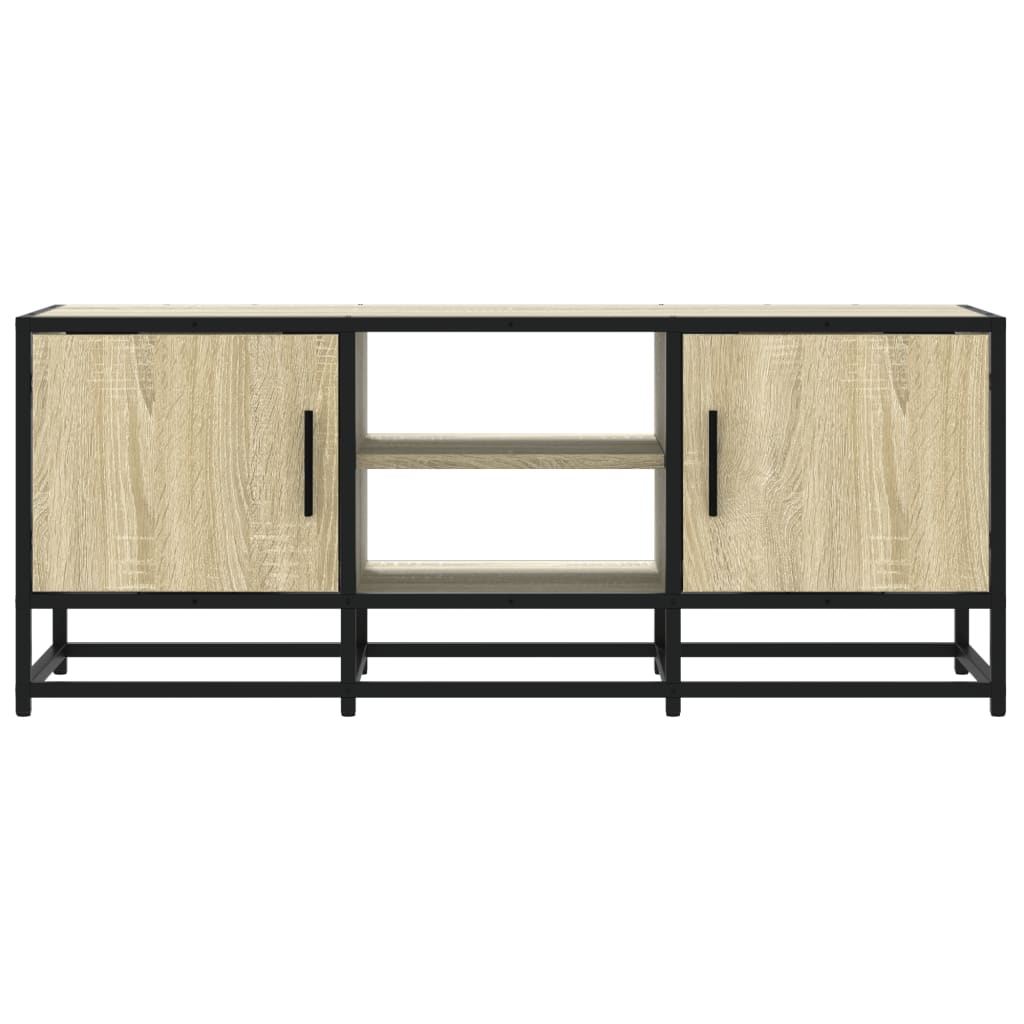 TV Cabinet Sonoma Oak 100x35x41 cm Engineered Wood and Metal