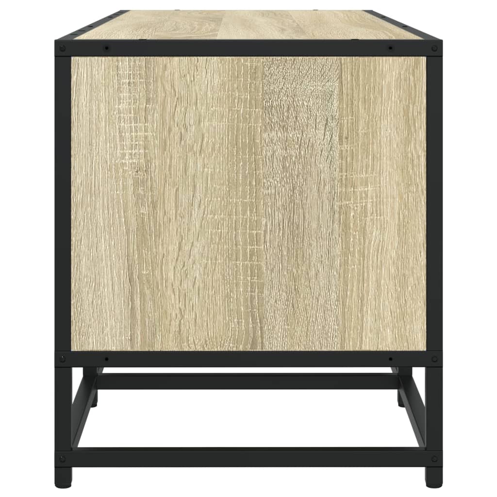 TV Cabinet Sonoma Oak 100x35x41 cm Engineered Wood and Metal