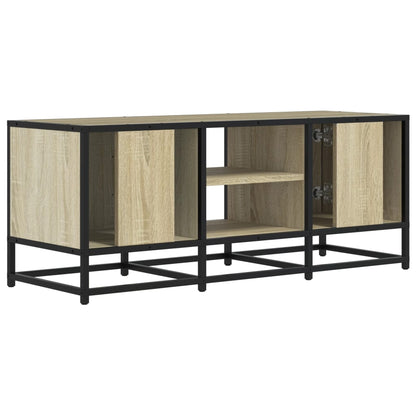 TV Cabinet Sonoma Oak 100x35x41 cm Engineered Wood and Metal