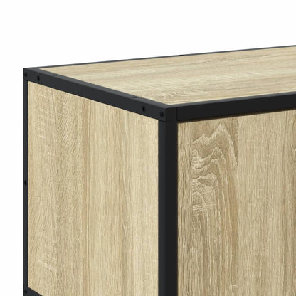 TV Cabinet Sonoma Oak 100x35x41 cm Engineered Wood and Metal