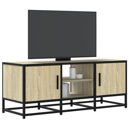 TV Cabinet Sonoma Oak 100x35x41 cm Engineered Wood and Metal