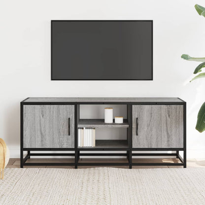 TV Cabinet Grey Sonoma 100x35x41 cm Engineered Wood and Metal