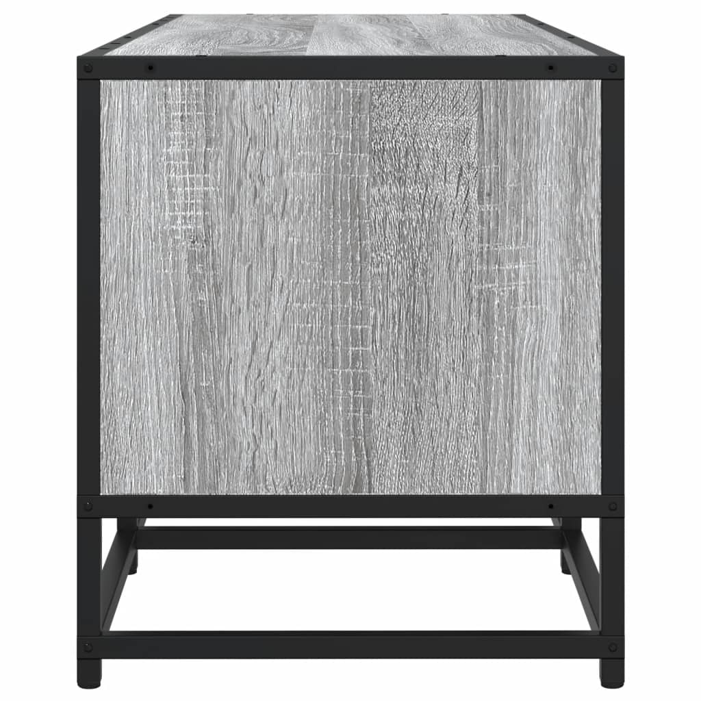 TV Cabinet Grey Sonoma 100x35x41 cm Engineered Wood and Metal