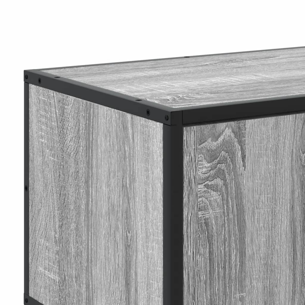 TV Cabinet Grey Sonoma 100x35x41 cm Engineered Wood and Metal