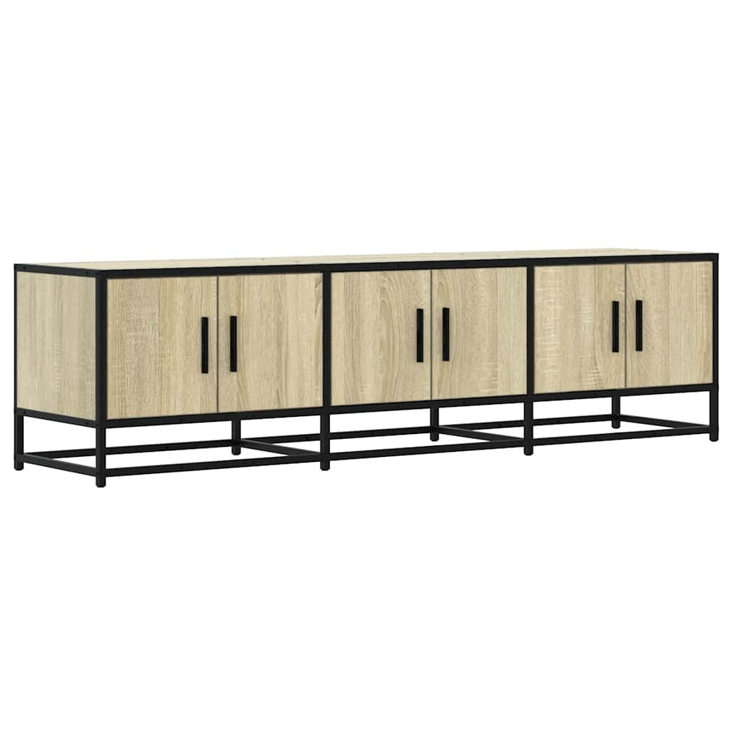 TV Cabinet Sonoma Oak 150x35x41 cm Engineered Wood and Metal