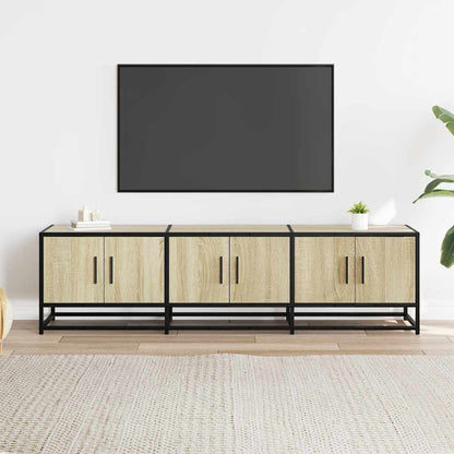 TV Cabinet Sonoma Oak 150x35x41 cm Engineered Wood and Metal