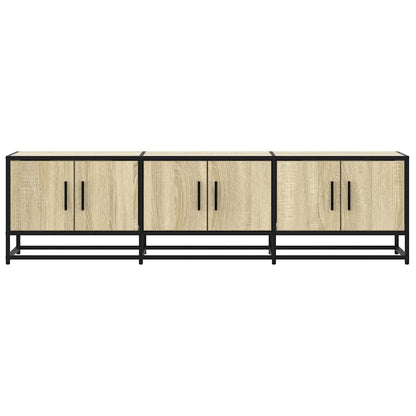 TV Cabinet Sonoma Oak 150x35x41 cm Engineered Wood and Metal