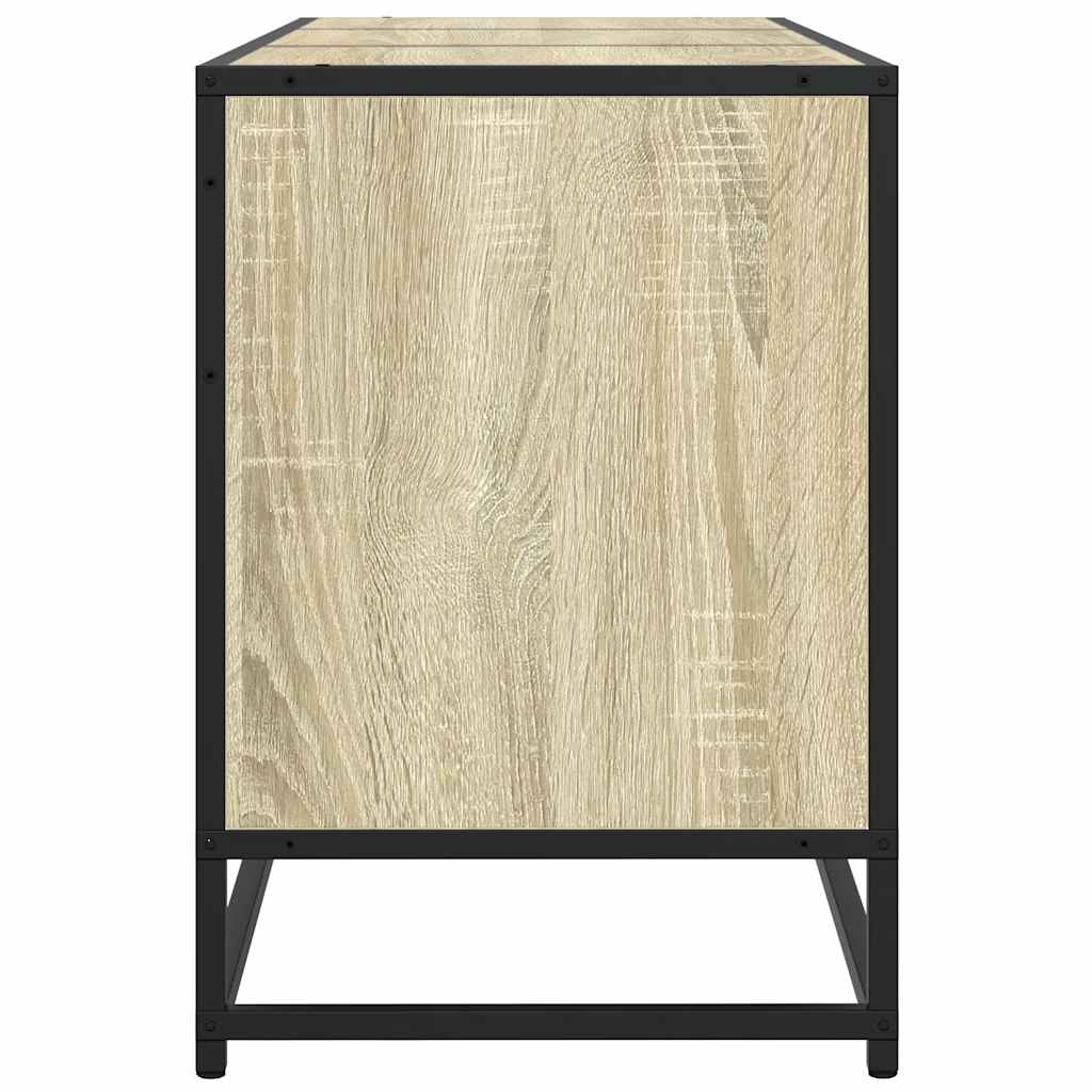 TV Cabinet Sonoma Oak 150x35x41 cm Engineered Wood and Metal