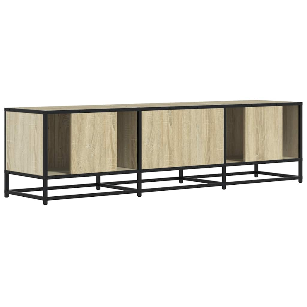 TV Cabinet Sonoma Oak 150x35x41 cm Engineered Wood and Metal