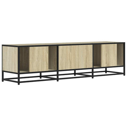 TV Cabinet Sonoma Oak 150x35x41 cm Engineered Wood and Metal