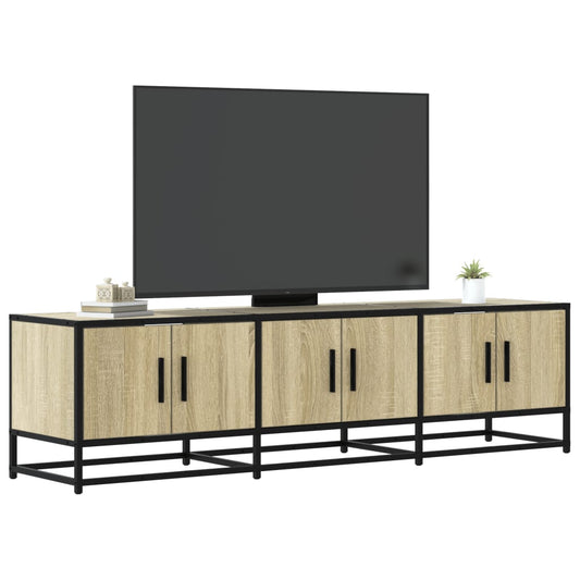 TV Cabinet Sonoma Oak 150x35x41 cm Engineered Wood and Metal