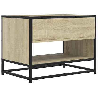 TV Cabinet Sonoma Oak 61x40x46 cm Engineered Wood and Metal