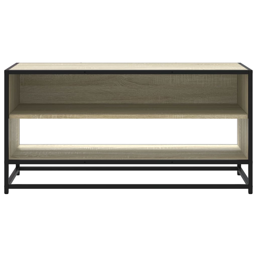 TV Cabinet Sonoma Oak 91x40x46 cm Engineered Wood and Metal