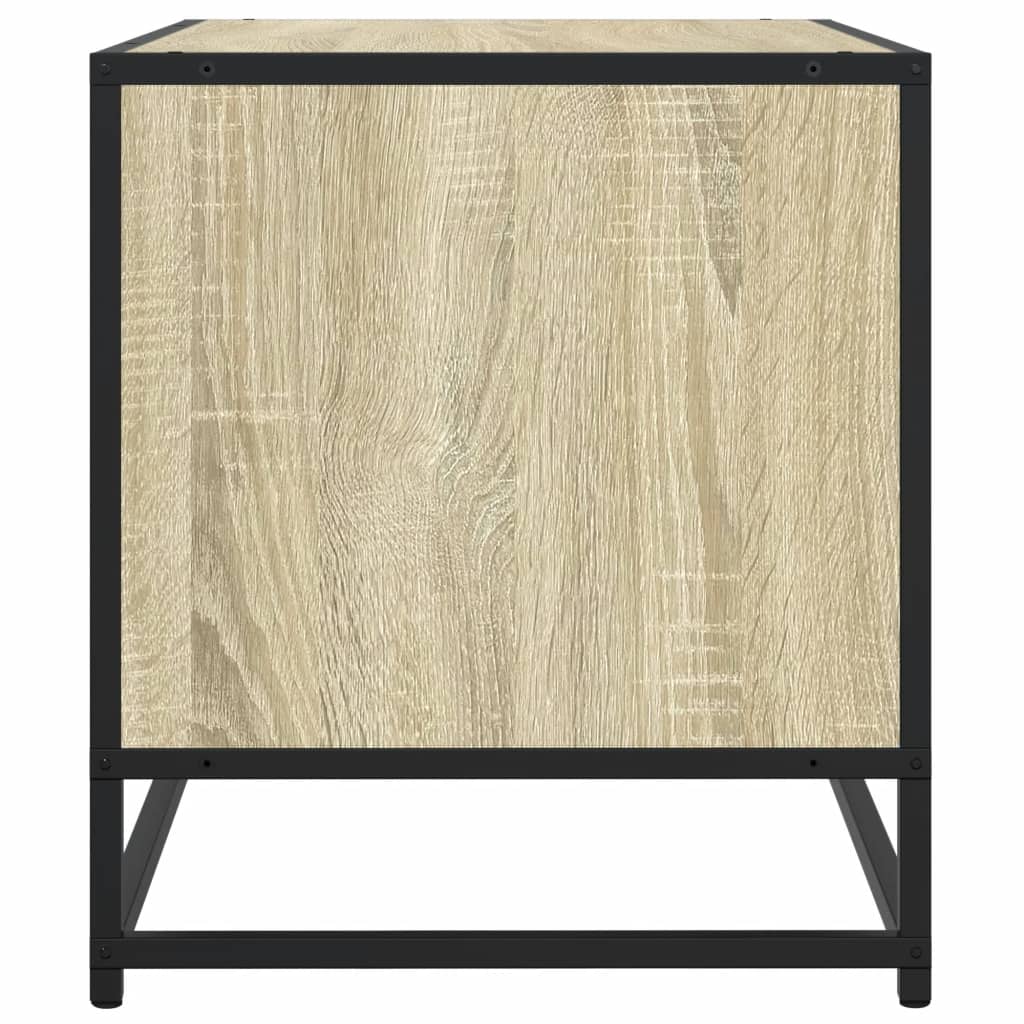 TV Cabinet Sonoma Oak 91x40x46 cm Engineered Wood and Metal