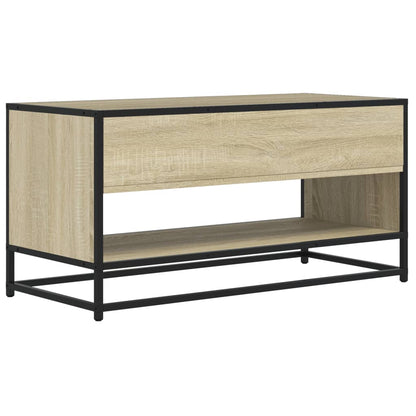 TV Cabinet Sonoma Oak 91x40x46 cm Engineered Wood and Metal