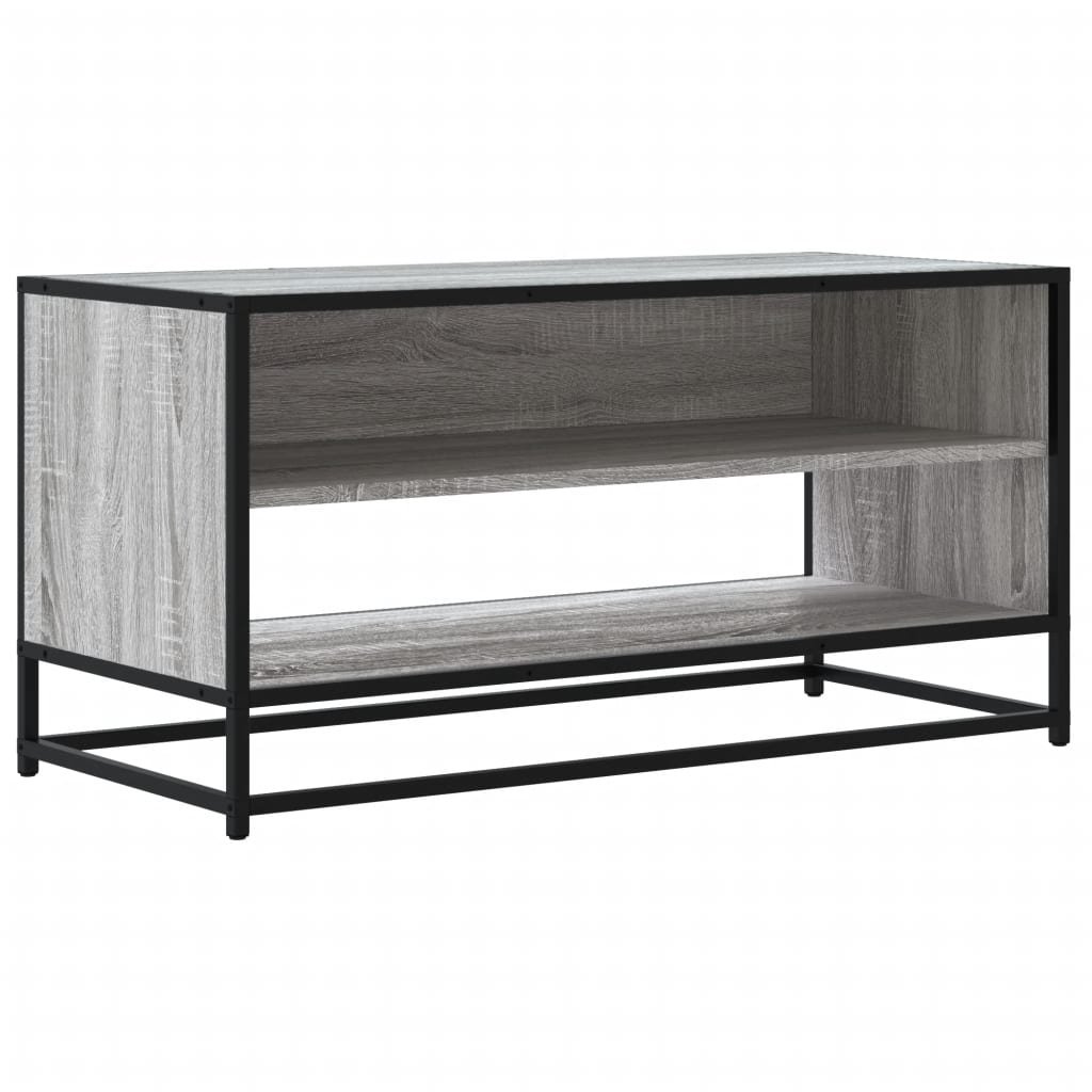 TV Cabinet Grey Sonoma 91x40x46 cm Engineered Wood and Metal