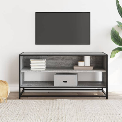 TV Cabinet Grey Sonoma 91x40x46 cm Engineered Wood and Metal