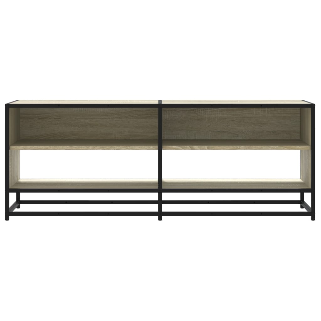 TV Cabinet Sonoma Oak 120.5x40x46 cm Engineered Wood and Metal