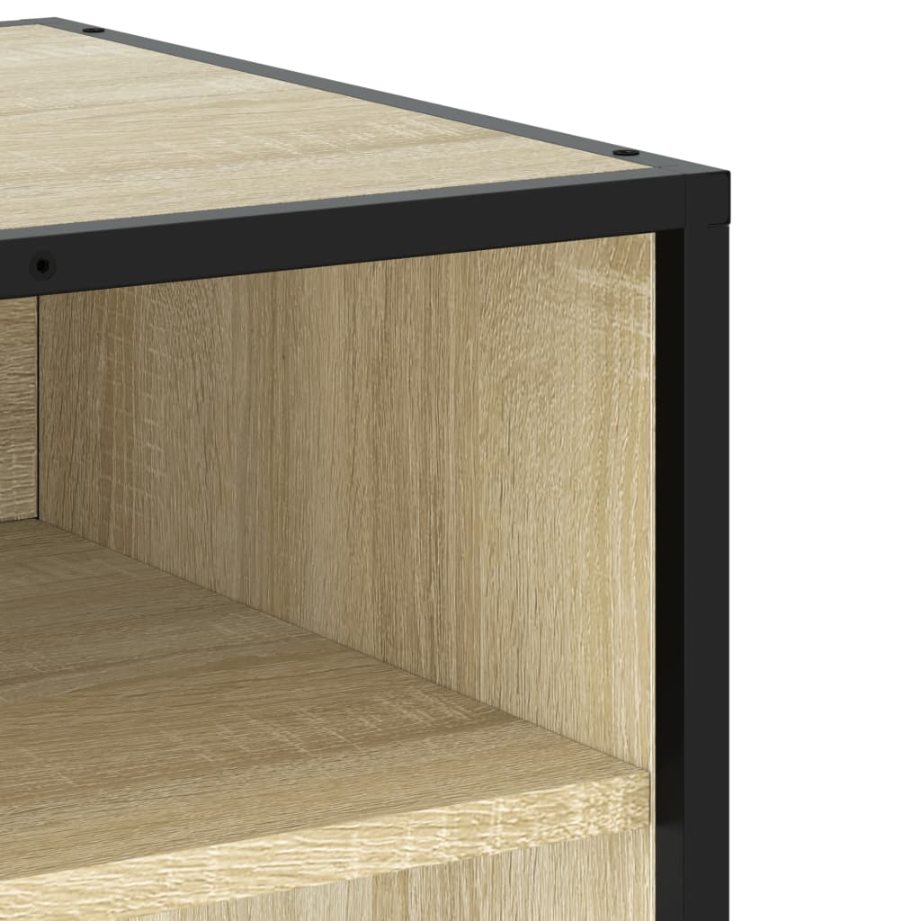 TV Cabinet Sonoma Oak 120.5x40x46 cm Engineered Wood and Metal