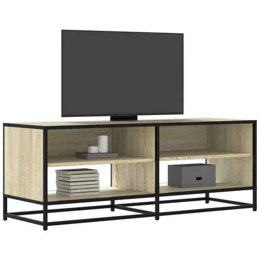 TV Cabinet Sonoma Oak 120.5x40x46 cm Engineered Wood and Metal