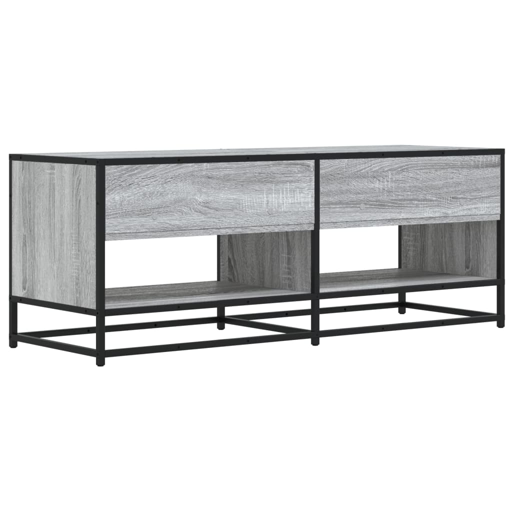 TV Cabinet Grey Sonoma 120.5x40x46 cm Engineered Wood and Metal