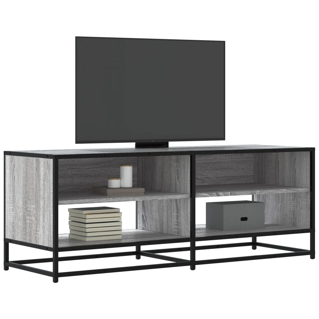 TV Cabinet Grey Sonoma 120.5x40x46 cm Engineered Wood and Metal