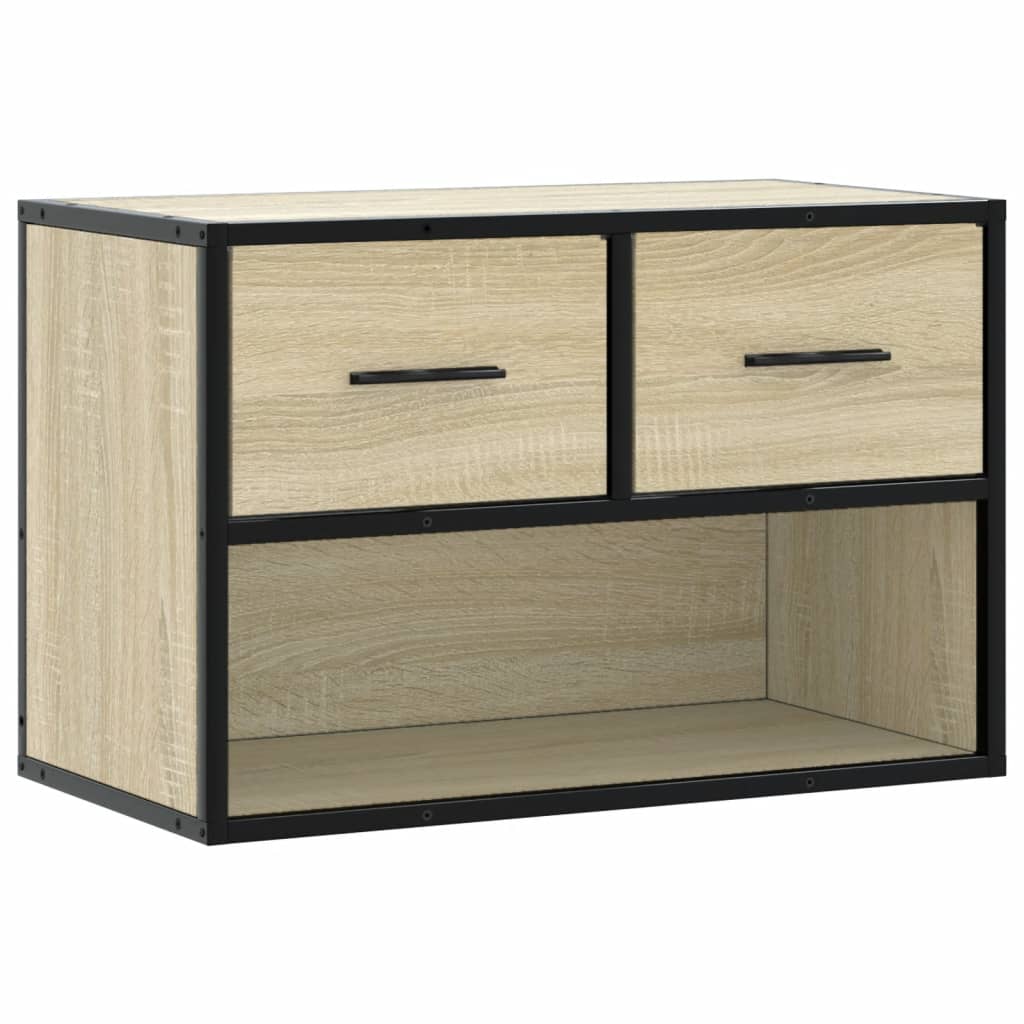 TV Cabinet Sonoma Oak 60x31x39.5 cm Engineered Wood and Metal