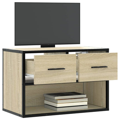 TV Cabinet Sonoma Oak 60x31x39.5 cm Engineered Wood and Metal