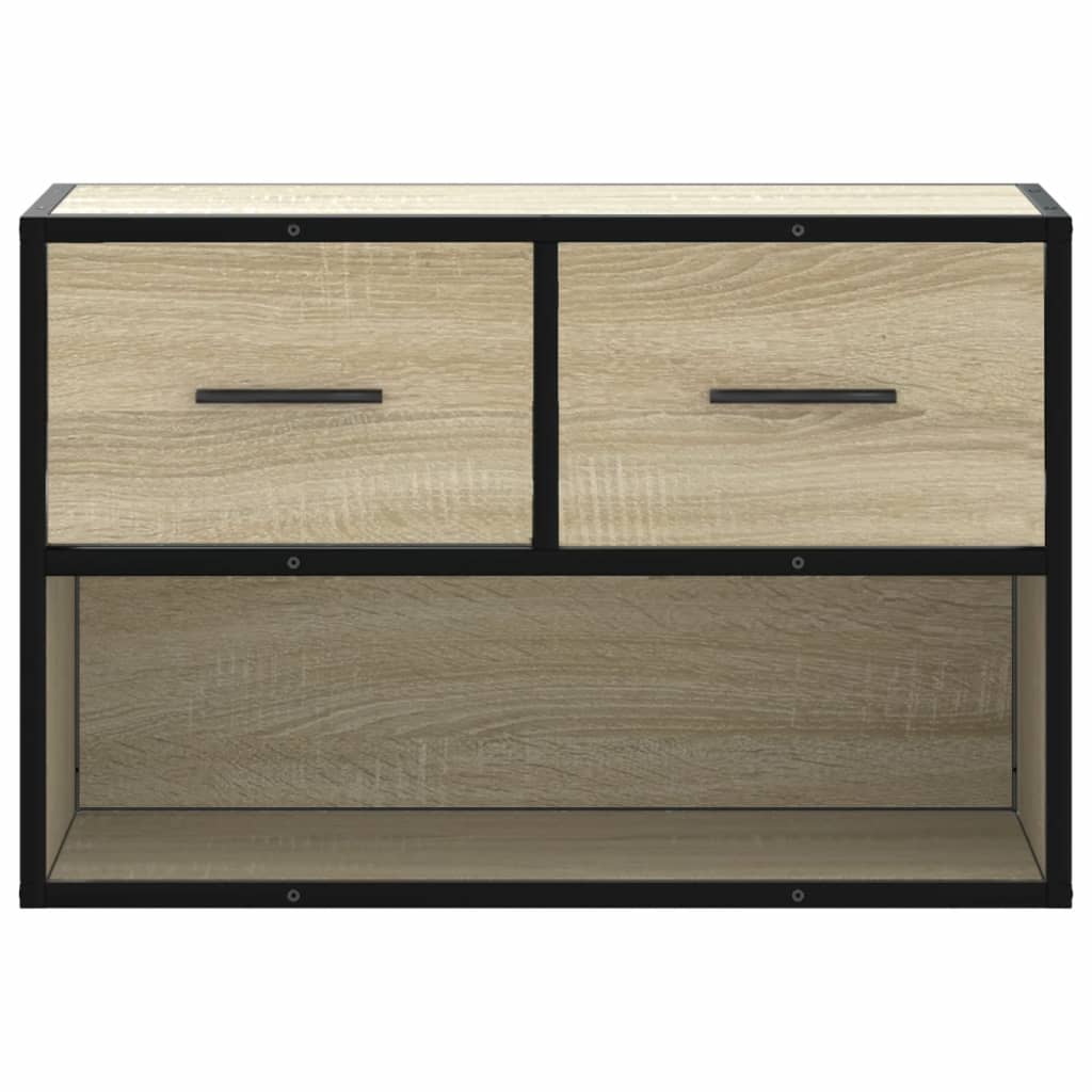 TV Cabinet Sonoma Oak 60x31x39.5 cm Engineered Wood and Metal