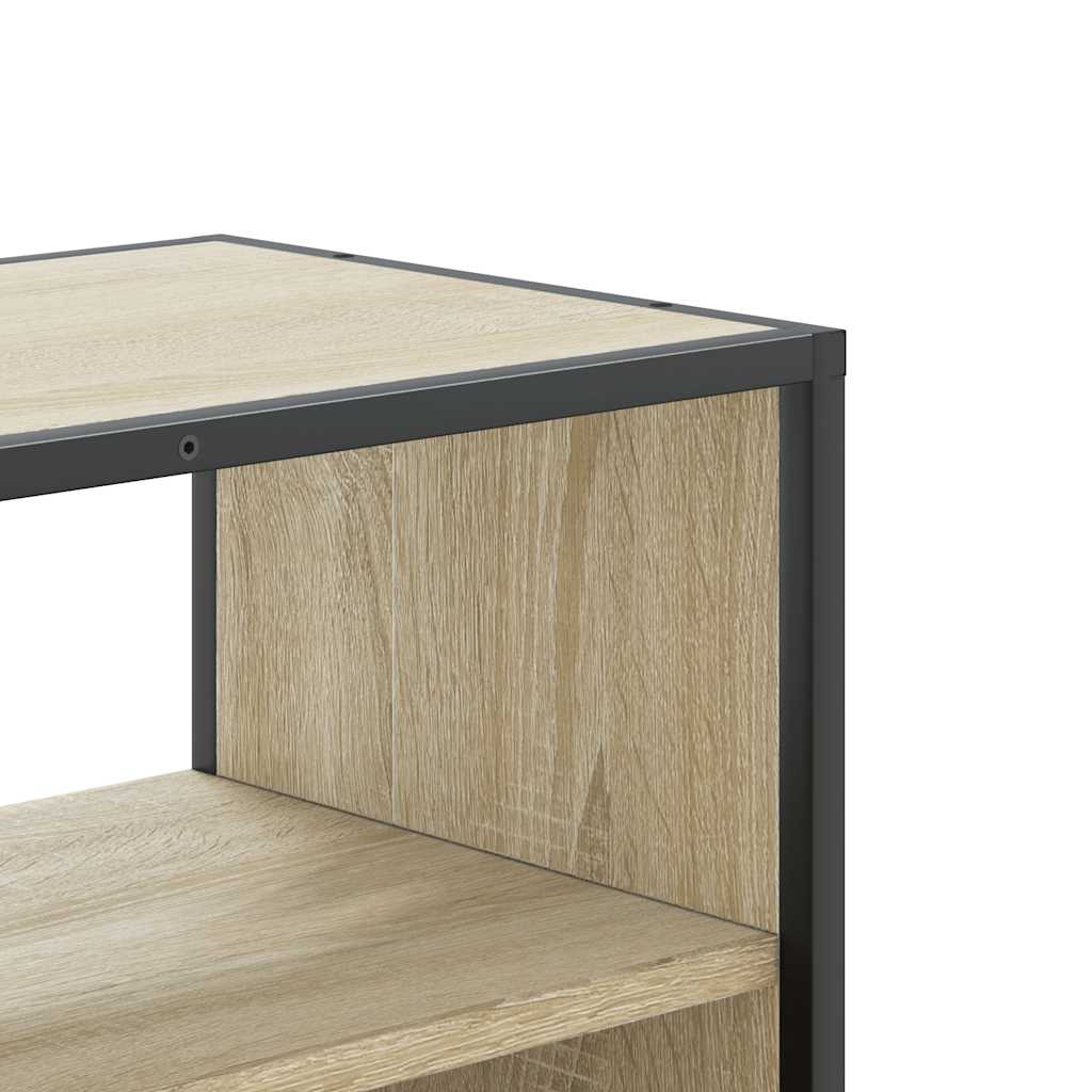 TV Cabinet Sonoma Oak 80x31x39.5 cm Engineered Wood and Metal