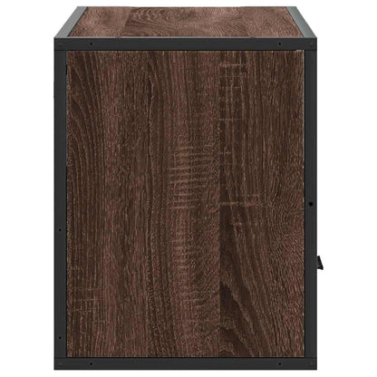 TV Cabinet Brown Oak 80x31x39.5 cm Engineered Wood and Metal