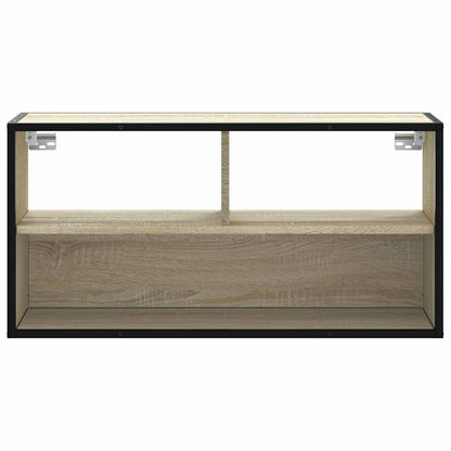 TV Cabinet Sonoma Oak 80x31x39.5 cm Engineered Wood and Metal