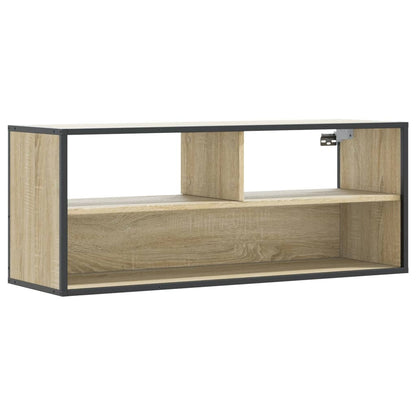 TV Cabinet Sonoma Oak 100x31x39.5 cm Engineered Wood and Metal