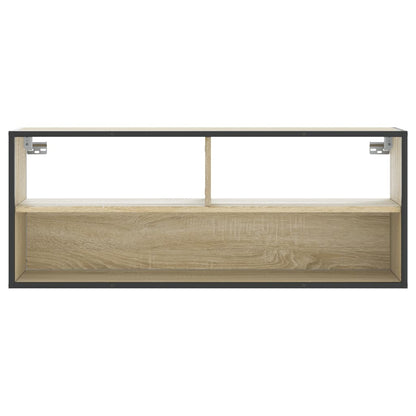 TV Cabinet Sonoma Oak 100x31x39.5 cm Engineered Wood and Metal