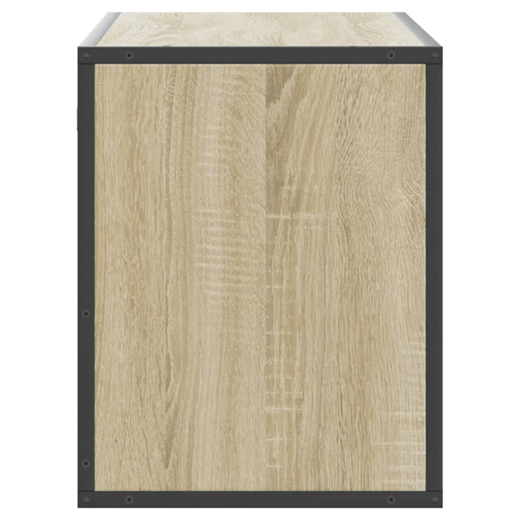 TV Cabinet Sonoma Oak 100x31x39.5 cm Engineered Wood and Metal