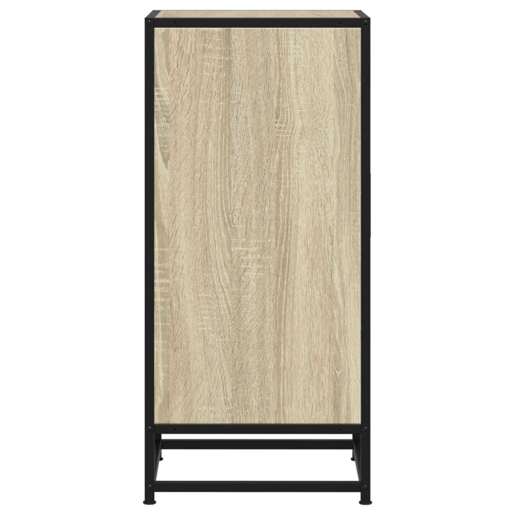 Sideboard Sonoma Oak 35.5x35x76 cm Engineered Wood and Metal