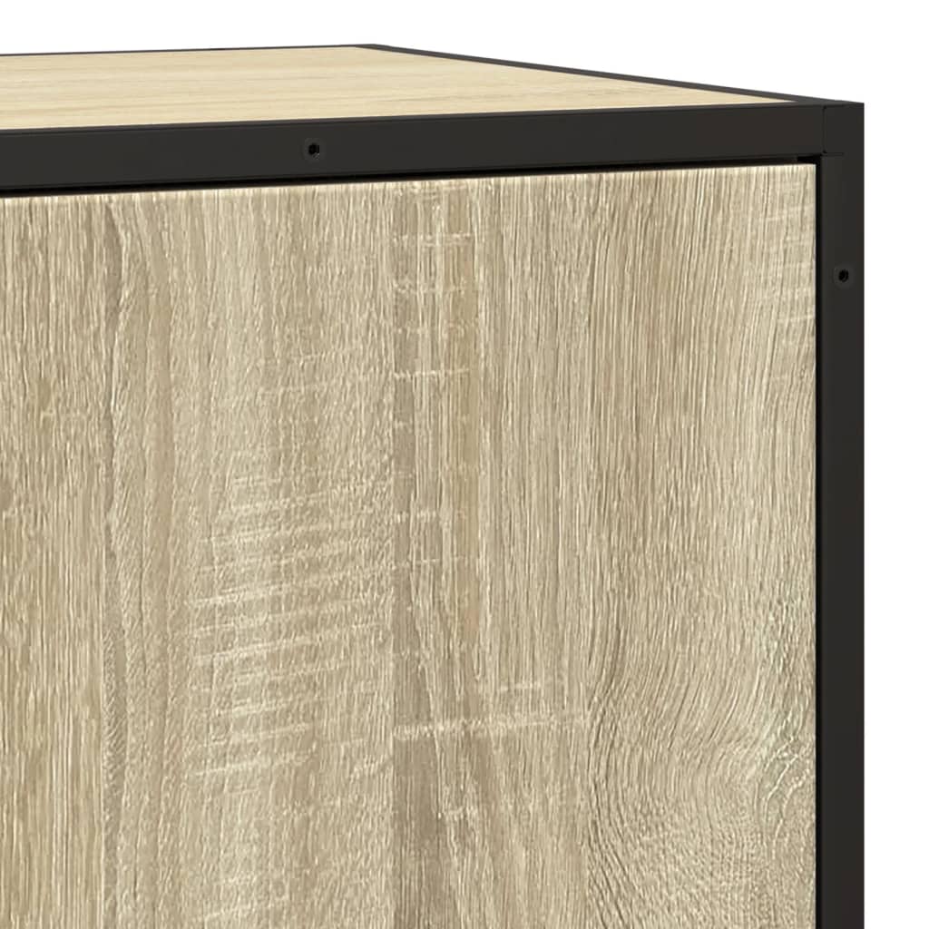 Sideboard Sonoma Oak 35.5x35x76 cm Engineered Wood and Metal