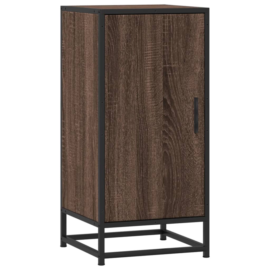 Sideboard Brown Oak 35.5x35x76 cm Engineered Wood and Metal