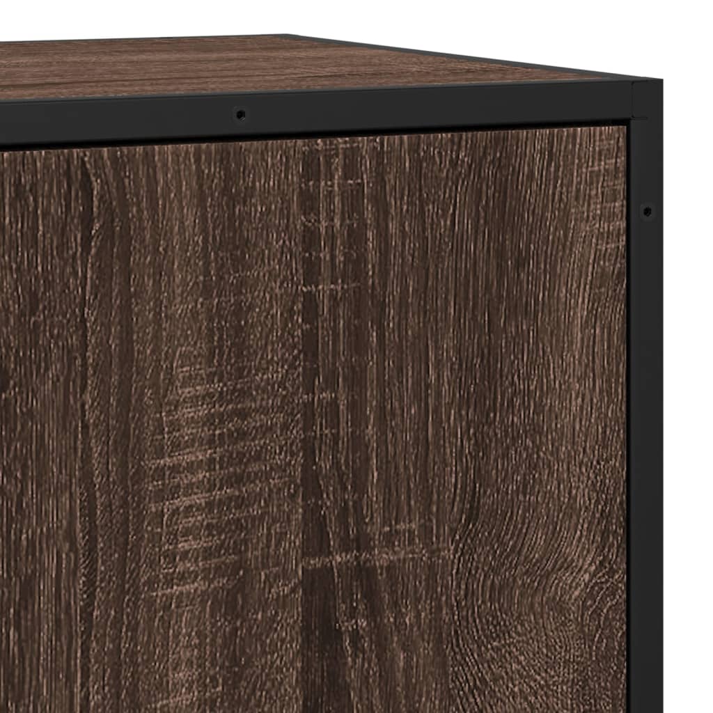 Sideboard Brown Oak 35.5x35x76 cm Engineered Wood and Metal