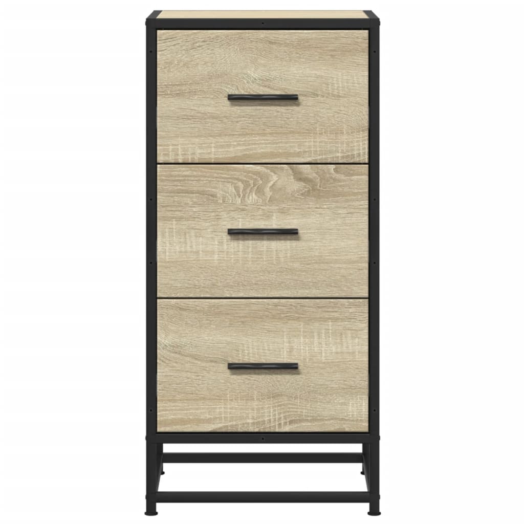 Sideboard Sonoma Oak 35.5x35x76 cm Engineered Wood and Metal